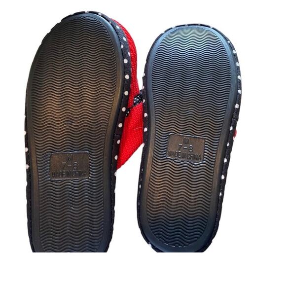 Betty Boop Slippers Knit Red with embroidered Betty & Bows Medium 7-8 - Picture 7 of 7